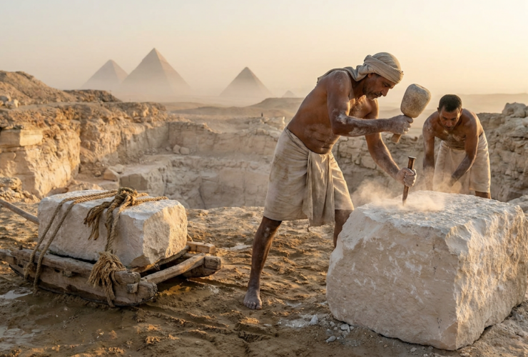 how did egyptians build pyramids without machinery - How Did Egyptians Build Without Iron Tools or the Wheel for Heavy Loads