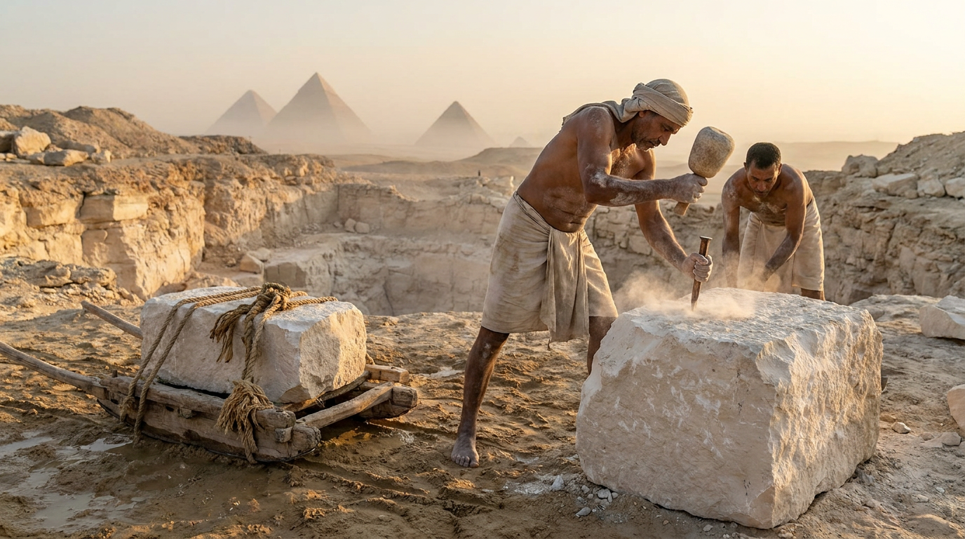 how did egyptians build pyramids without machinery - How Did Egyptians Build Without Iron Tools or the Wheel for Heavy Loads